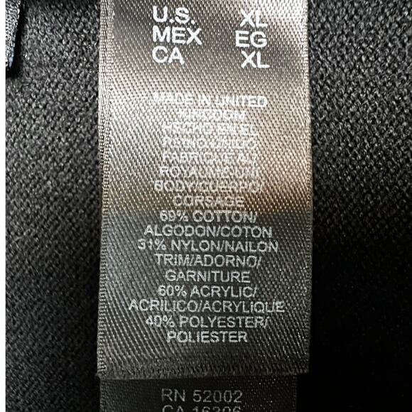 Vintage Y2K Axcess Liz Claiborned Fur Collar Cardigan XL - Picture 4 of 8